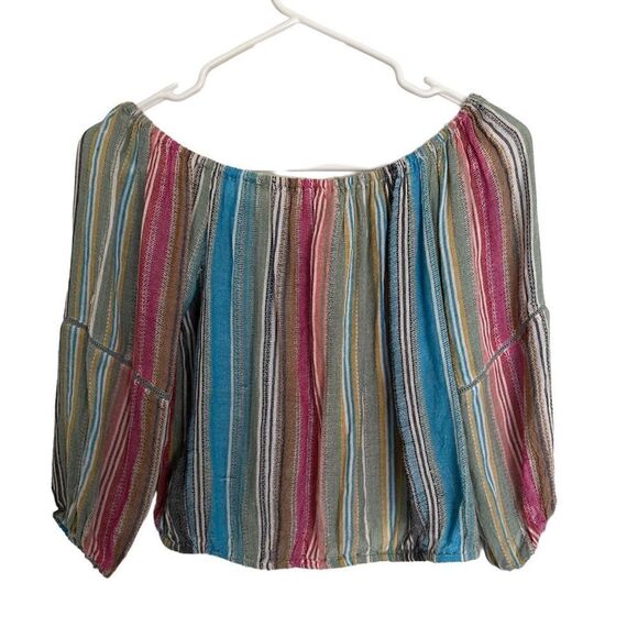 Elan Boho Crop Top Off the Shoulder Size Medium - Picture 2 of 8